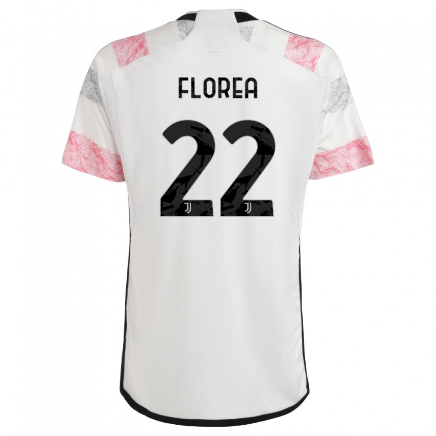 Criança Camisola Andrei Florea #22 Branco Rosa Alternativa 2023/24 Camisa Brasil