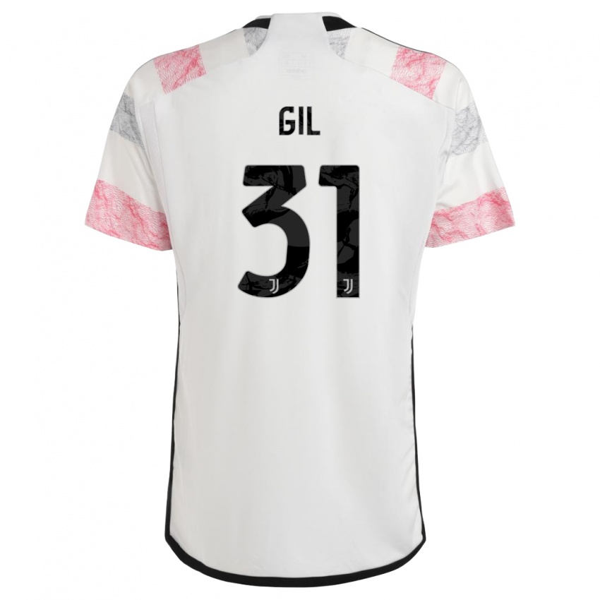 Criança Camisola Javier Gil #31 Branco Rosa Alternativa 2023/24 Camisa Brasil