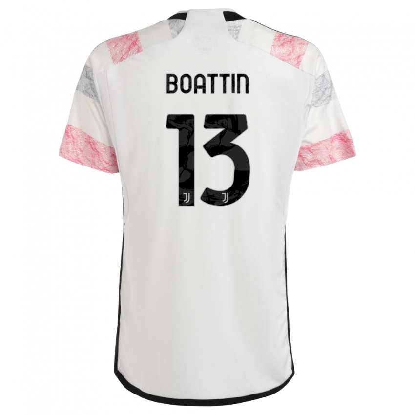 Criança Camisola Lisa Boattin #13 Branco Rosa Alternativa 2023/24 Camisa Brasil