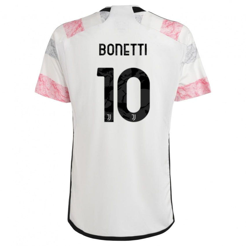 Criança Camisola Andrea Bonetti #10 Branco Rosa Alternativa 2023/24 Camisa Brasil