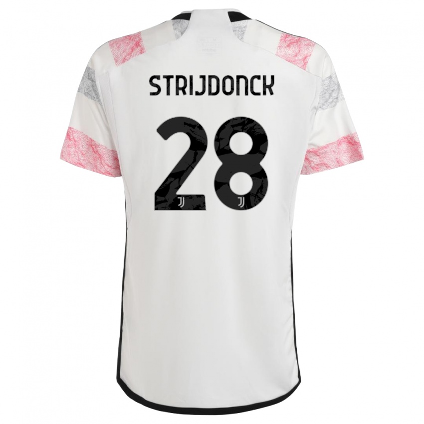 Criança Camisola Bayron Strijdonck #28 Branco Rosa Alternativa 2023/24 Camisa Brasil