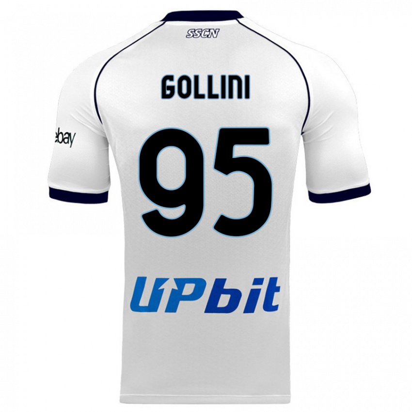 Criança Camisola Pierluigi Gollini #95 Branco Alternativa 2023/24 Camisa Brasil