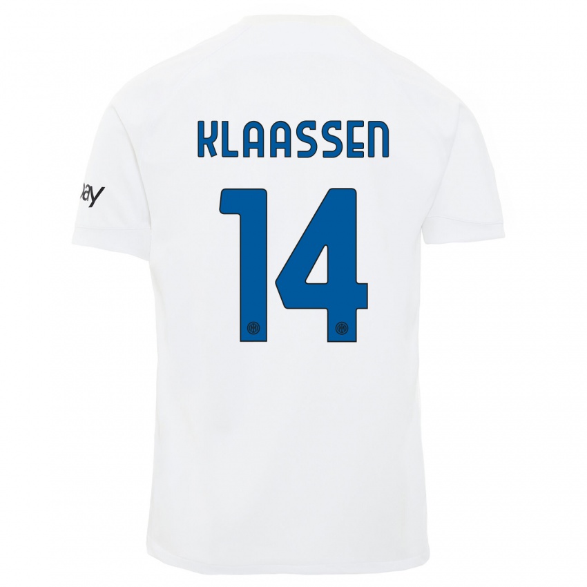 Criança Camisola Davy Klaassen #14 Branco Alternativa 2023/24 Camisa Brasil