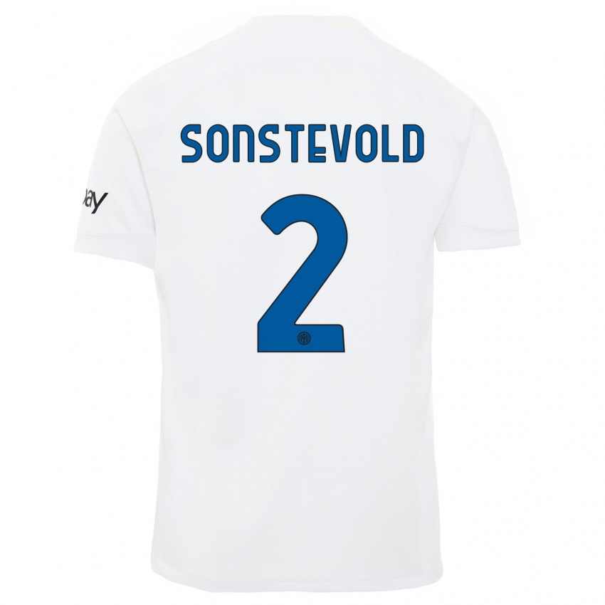 Criança Camisola Anja Sonstevold #2 Branco Alternativa 2023/24 Camisa Brasil