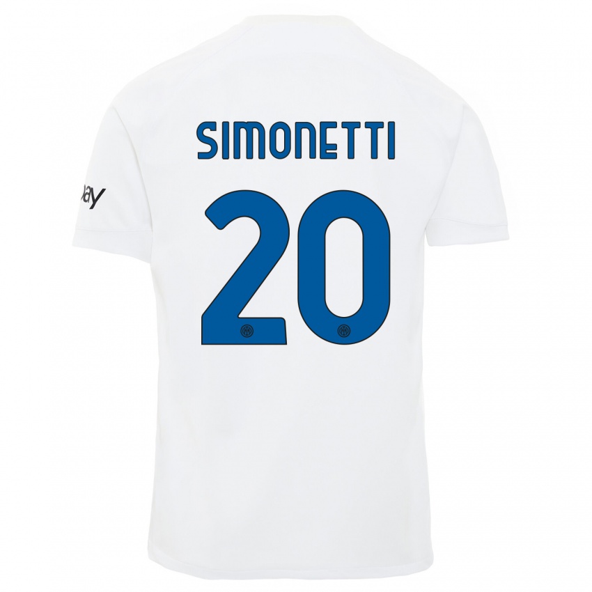 Criança Camisola Flaminia Simonetti #20 Branco Alternativa 2023/24 Camisa Brasil