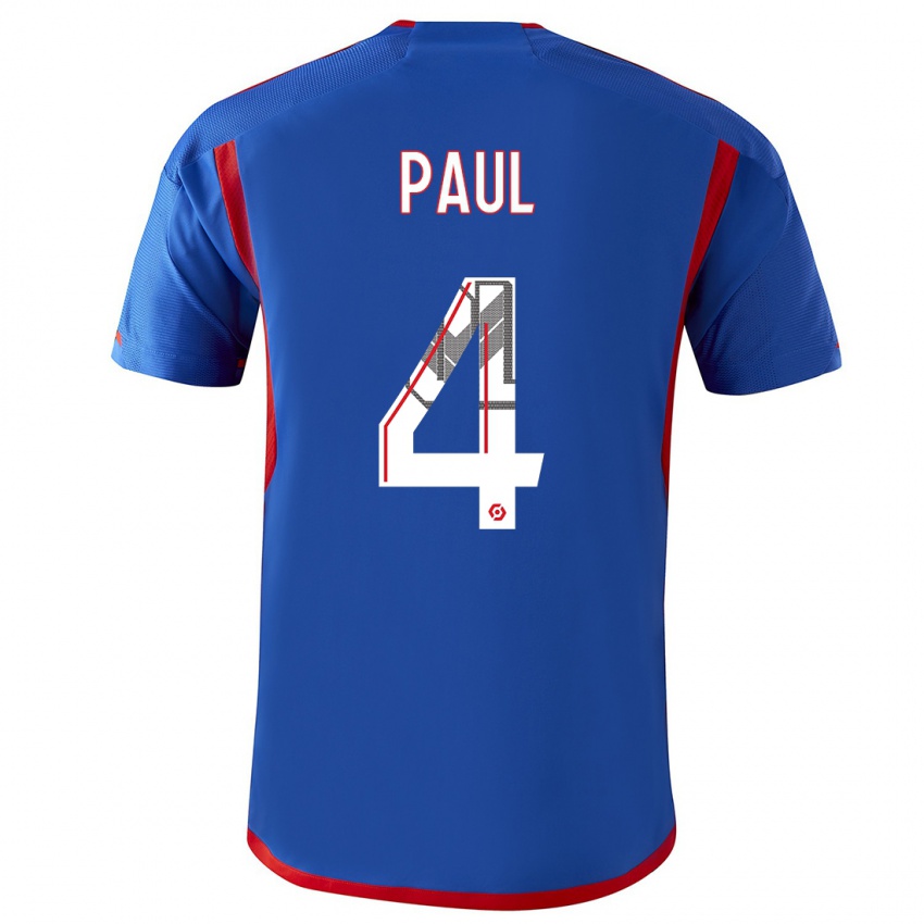 Criança Camisola Paul Akouokou #0 Azul Vermelho Alternativa 2023/24 Camisa Brasil