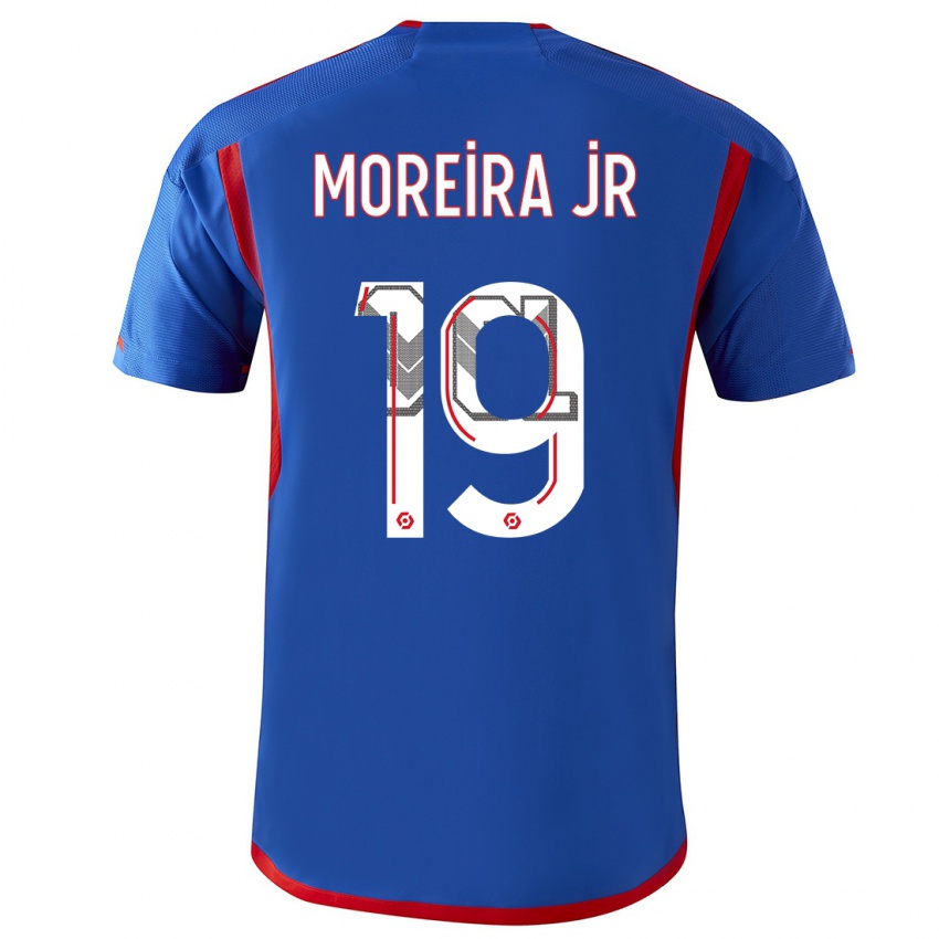 Criança Camisola Diego Moreira #0 Azul Vermelho Alternativa 2023/24 Camisa Brasil