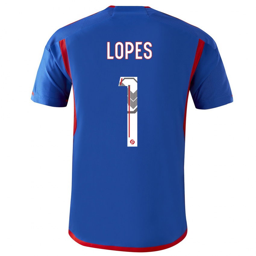 Criança Camisola Anthony Lopes #1 Azul Vermelho Alternativa 2023/24 Camisa Brasil