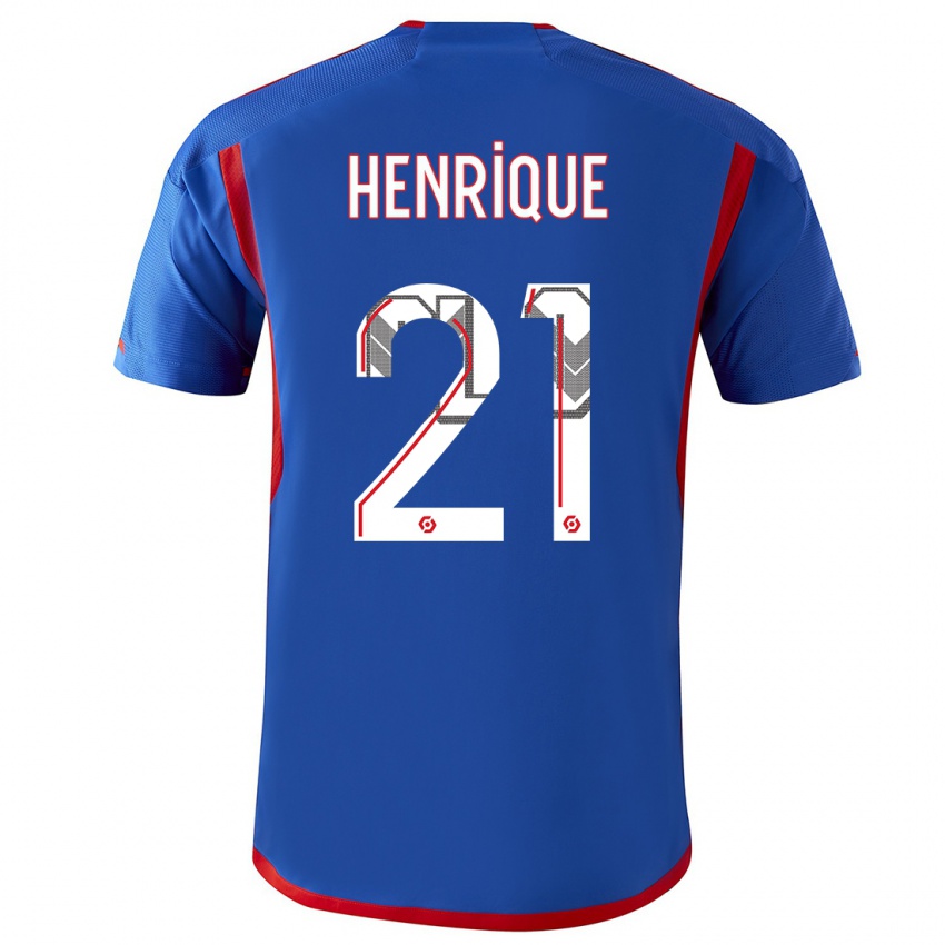 Criança Camisola Henrique #21 Azul Vermelho Alternativa 2023/24 Camisa Brasil