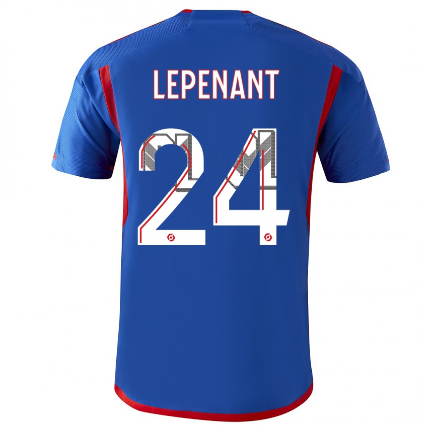 Criança Camisola Johann Lepenant #24 Azul Vermelho Alternativa 2023/24 Camisa Brasil