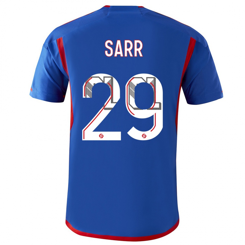 Criança Camisola Mamadou Sarr #29 Azul Vermelho Alternativa 2023/24 Camisa Brasil