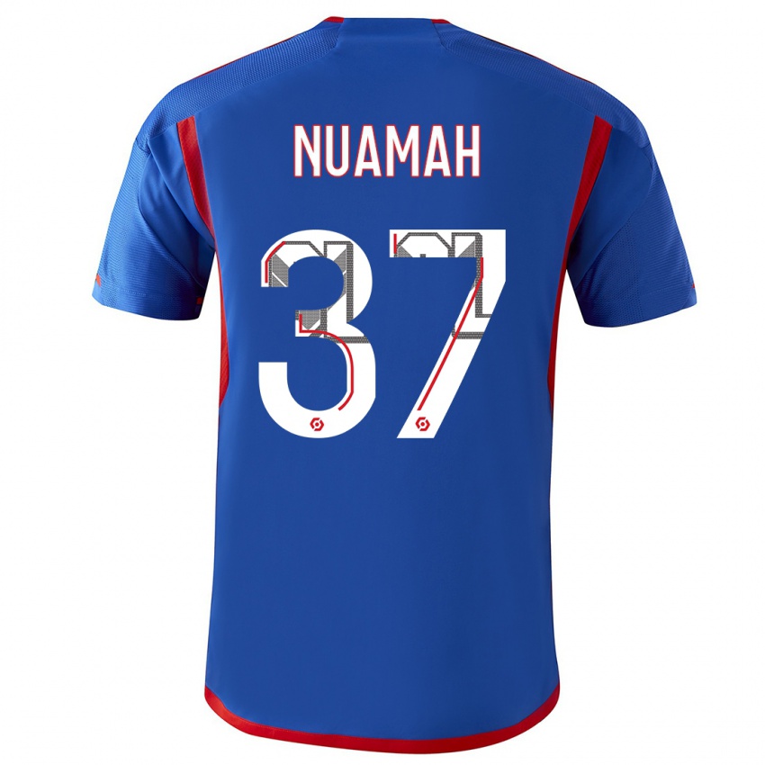 Criança Camisola Ernest Nuamah #37 Azul Vermelho Alternativa 2023/24 Camisa Brasil