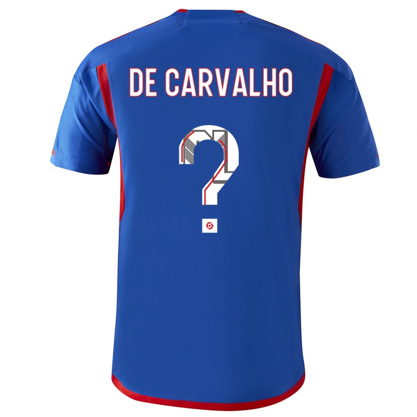 Criança Camisola Mathys De Carvalho #0 Azul Vermelho Alternativa 2023/24 Camisa Brasil