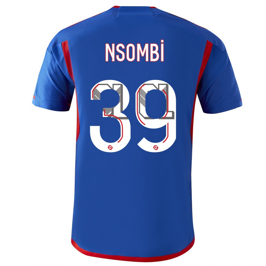 Criança Camisola Gael Nsombi #39 Azul Vermelho Alternativa 2023/24 Camisa Brasil