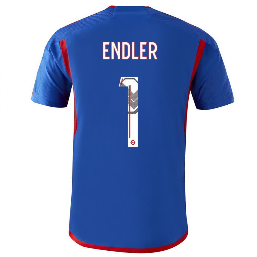 Criança Camisola Christiane Endler #1 Azul Vermelho Alternativa 2023/24 Camisa Brasil