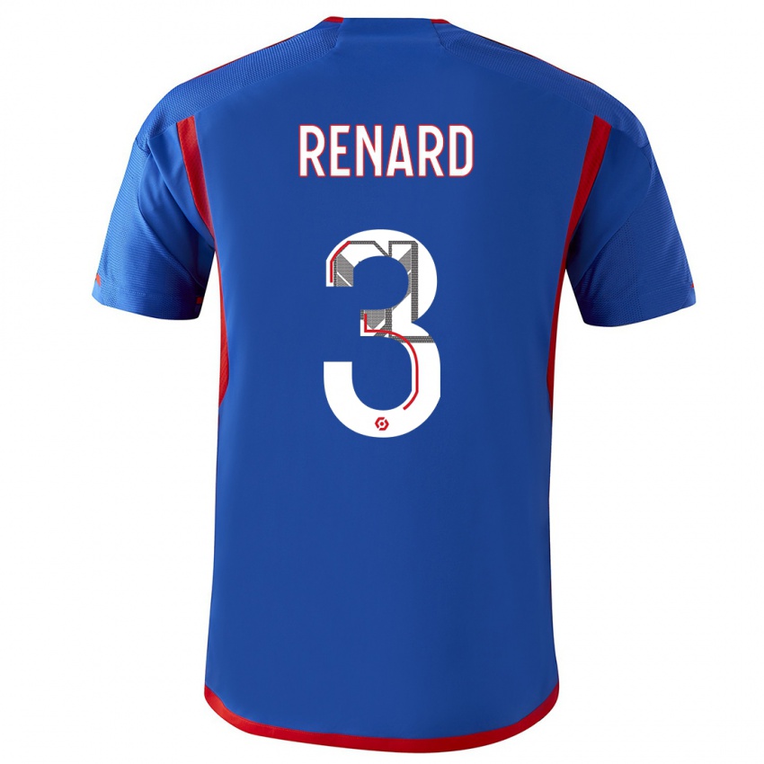 Criança Camisola Wendie Renard #3 Azul Vermelho Alternativa 2023/24 Camisa Brasil