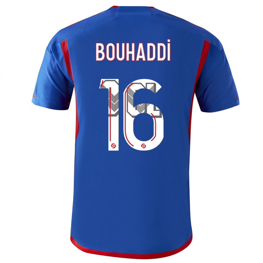 Criança Camisola Sarah Bouhaddi #16 Azul Vermelho Alternativa 2023/24 Camisa Brasil