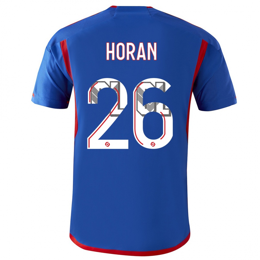 Criança Camisola Lindsey Horan #26 Azul Vermelho Alternativa 2023/24 Camisa Brasil