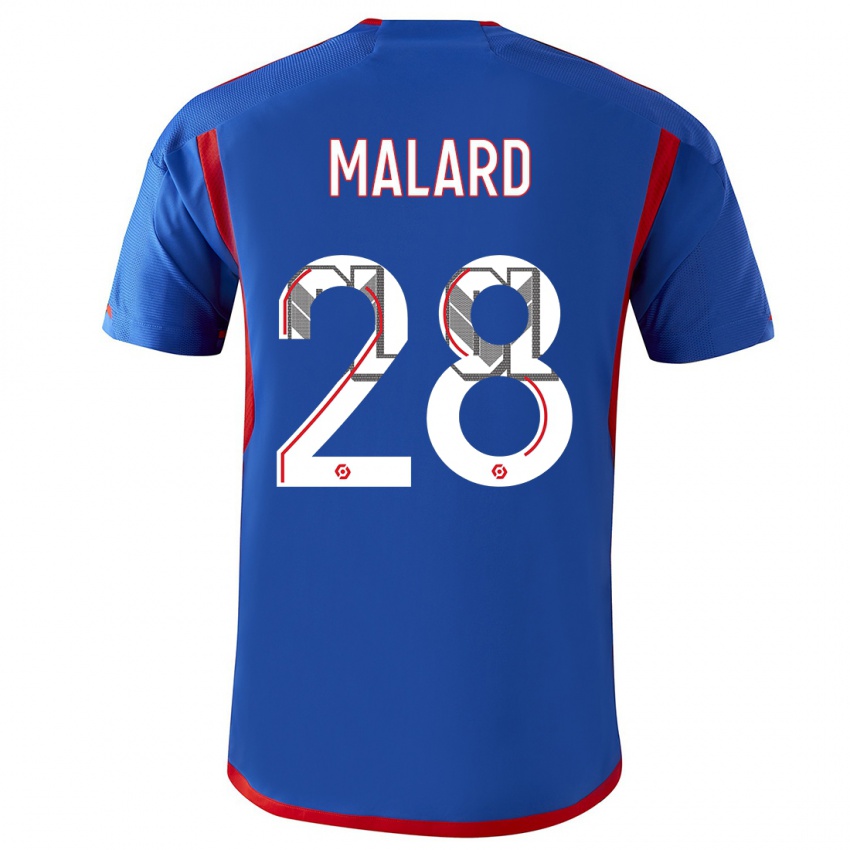 Criança Camisola Melvine Malard #28 Azul Vermelho Alternativa 2023/24 Camisa Brasil