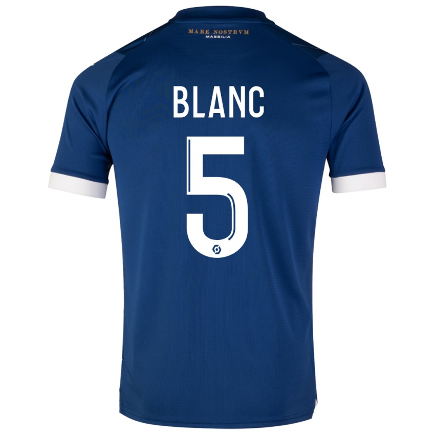 Criança Camisola Amandine Blanc #5 Azul Escuro Alternativa 2023/24 Camisa Brasil