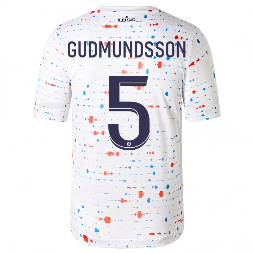 Criança Camisola Gabriel Gudmundsson #5 Branco Alternativa 2023/24 Camisa Brasil