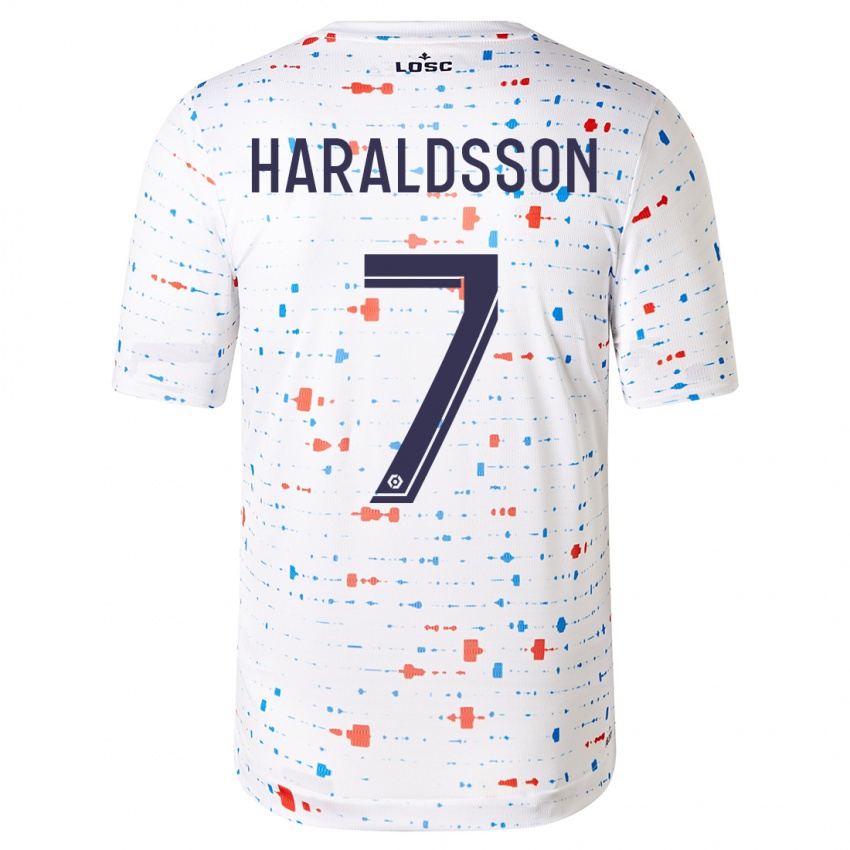 Criança Camisola Hákon Arnar Haraldsson #7 Branco Alternativa 2023/24 Camisa Brasil