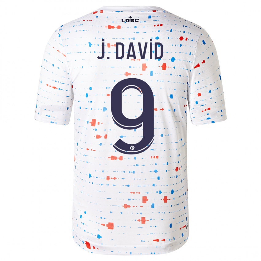 Criança Camisola Jonathan David #9 Branco Alternativa 2023/24 Camisa Brasil