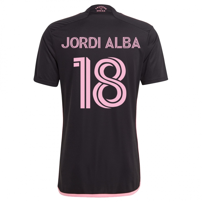 Criança Camisola Jordi Alba #18 Preto Alternativa 2023/24 Camisa Brasil