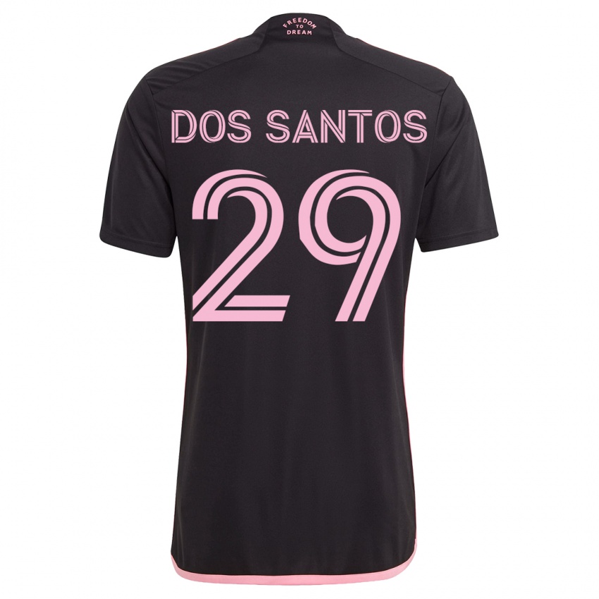 Criança Camisola Cj Dos Santos #29 Preto Alternativa 2023/24 Camisa Brasil