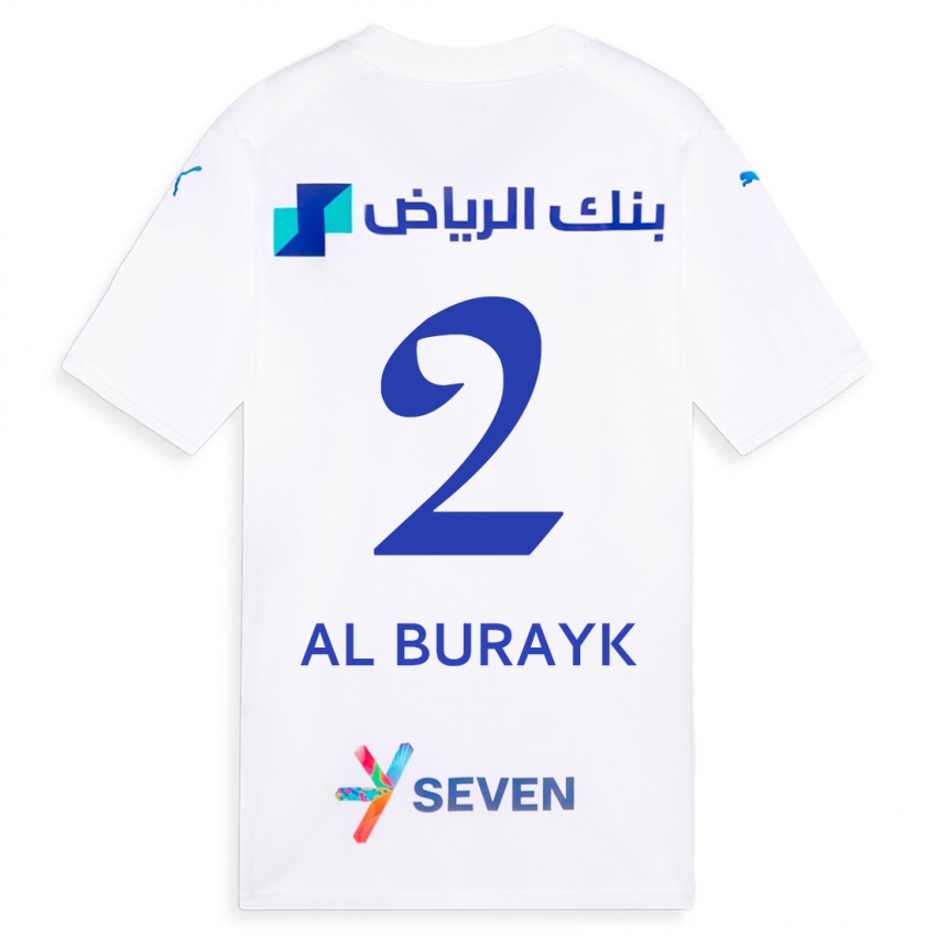 Criança Camisola Mohammed Al-Burayk #2 Branco Alternativa 2023/24 Camisa Brasil