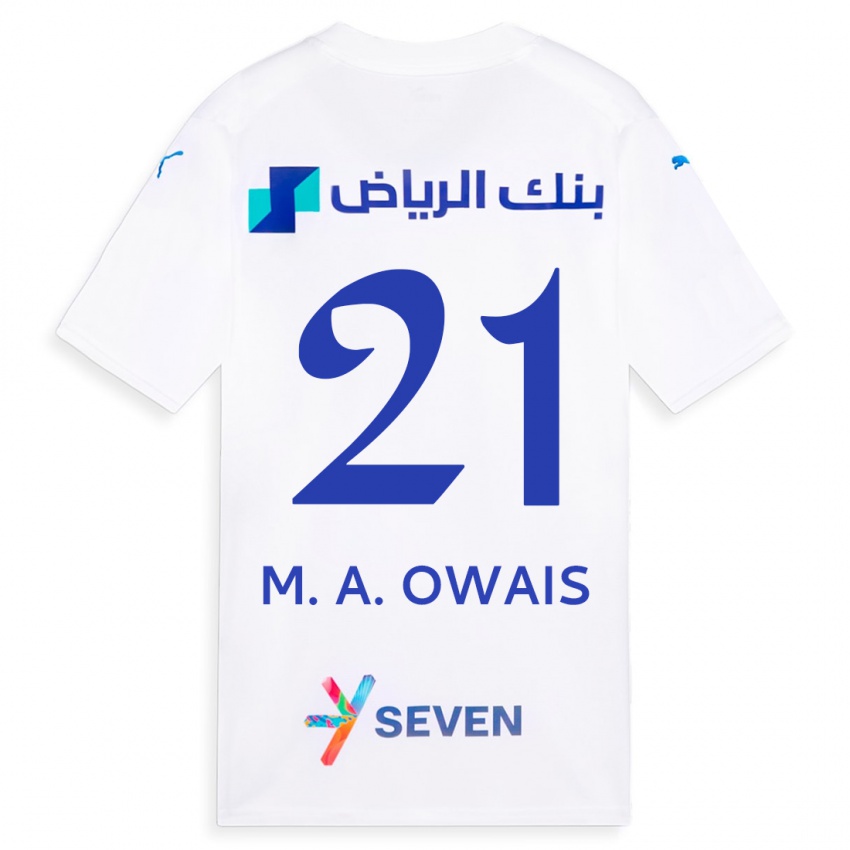 Criança Camisola Mohammed Al-Owais #21 Branco Alternativa 2023/24 Camisa Brasil