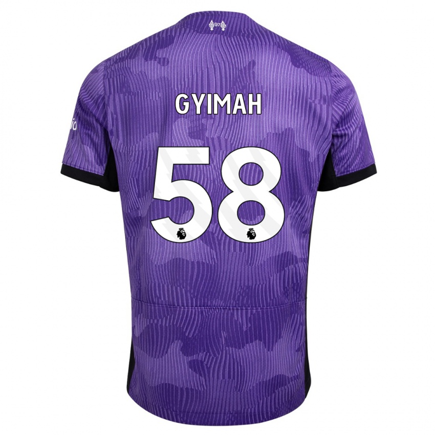 Criança Camisola Francis Gyimah #58 Roxo Terceiro 2023/24 Camisa Brasil