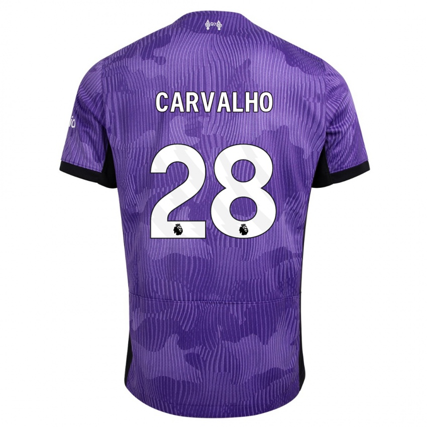 Criança Camisola Fabio Carvalho #28 Roxo Terceiro 2023/24 Camisa Brasil