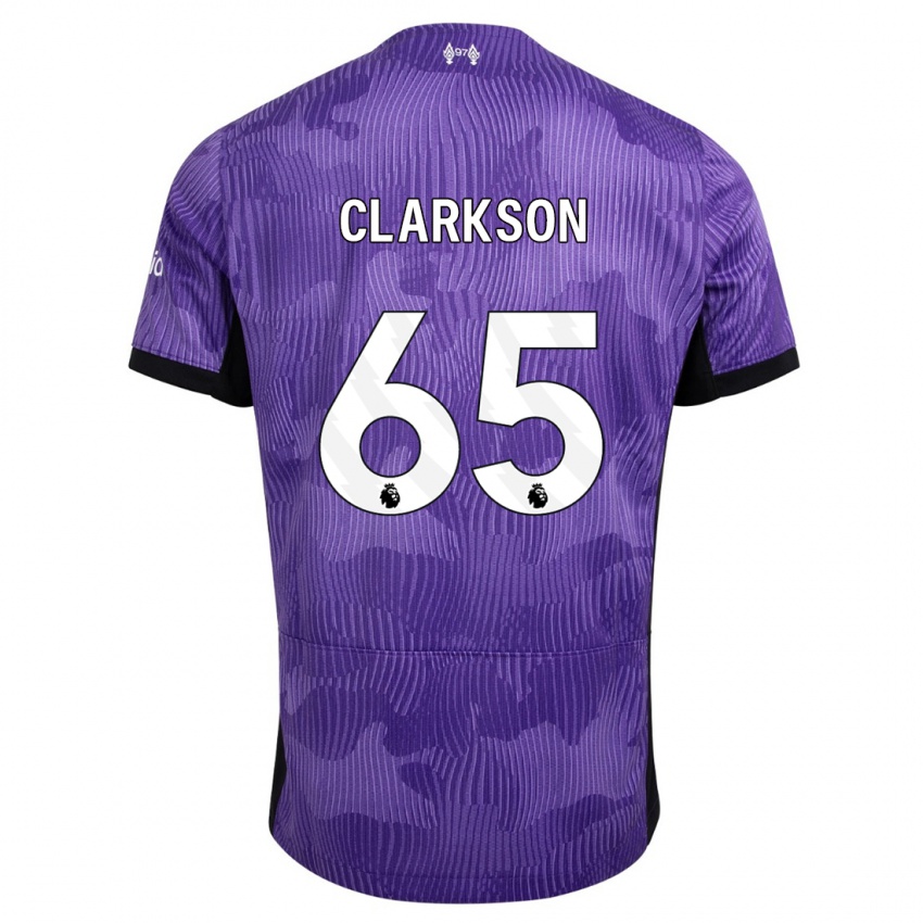 Criança Camisola Leighton Clarkson #65 Roxo Terceiro 2023/24 Camisa Brasil