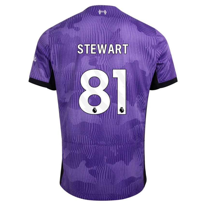 Criança Camisola Layton Stewart #81 Roxo Terceiro 2023/24 Camisa Brasil