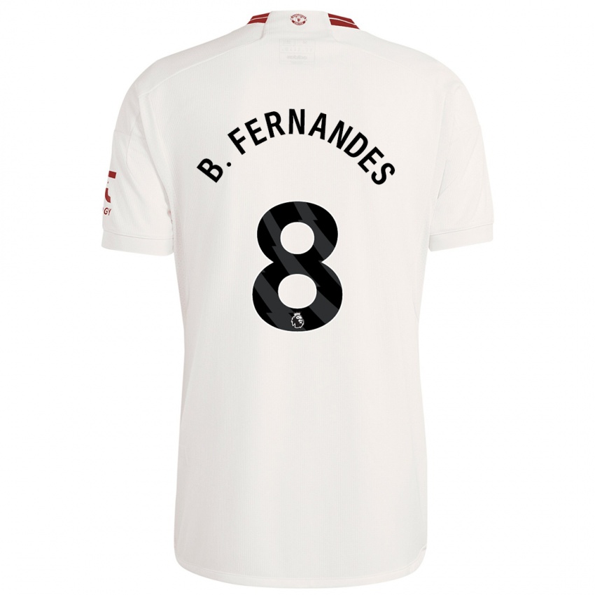 Criança Camisola Bruno Fernandes #8 Branco Terceiro 2023/24 Camisa Brasil