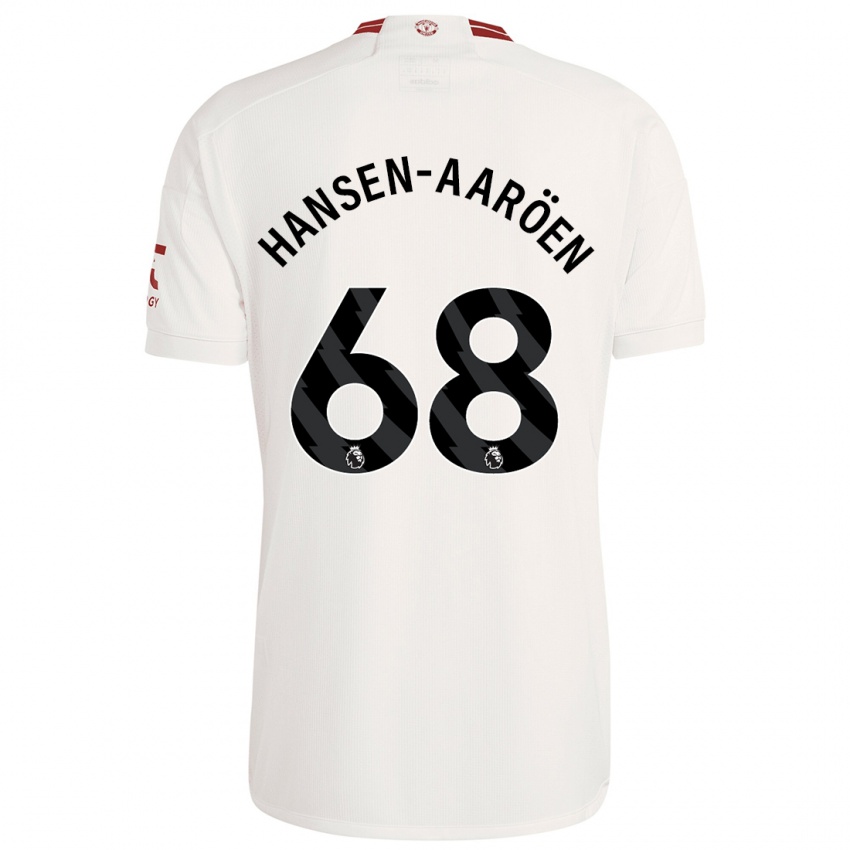 Criança Camisola Isak Hansen-Aaröen #68 Branco Terceiro 2023/24 Camisa Brasil