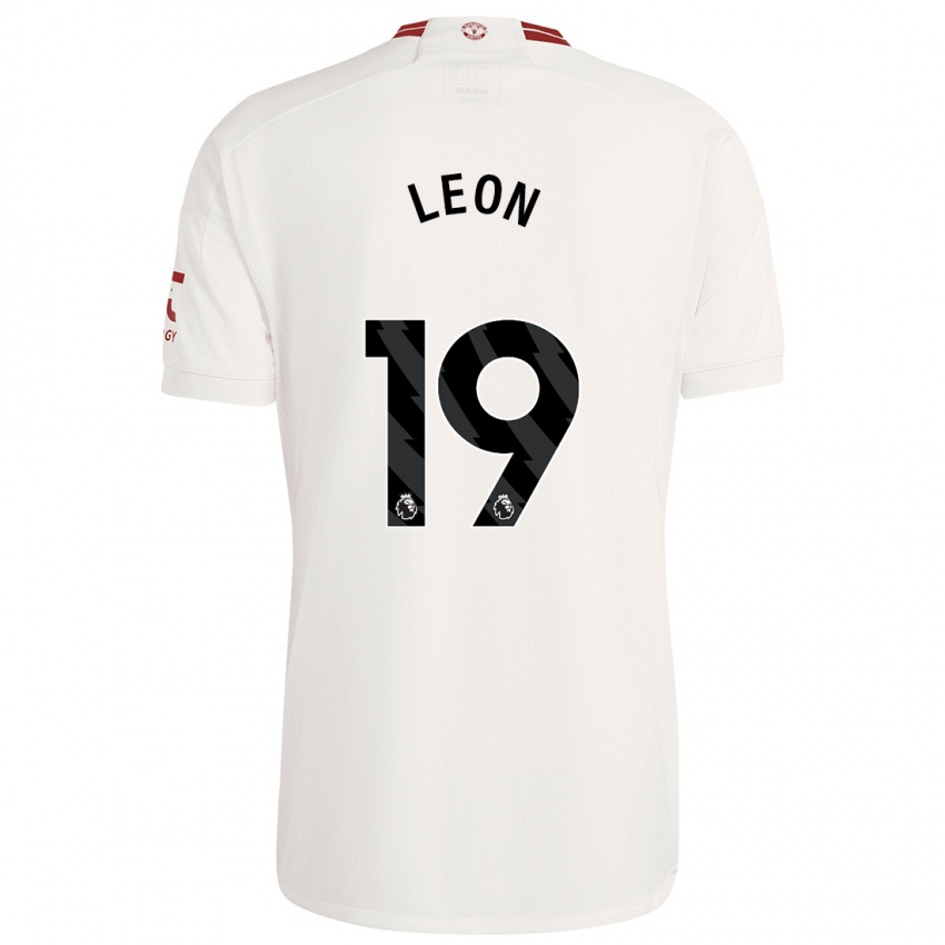 Criança Camisola Adriana Leon #19 Branco Terceiro 2023/24 Camisa Brasil