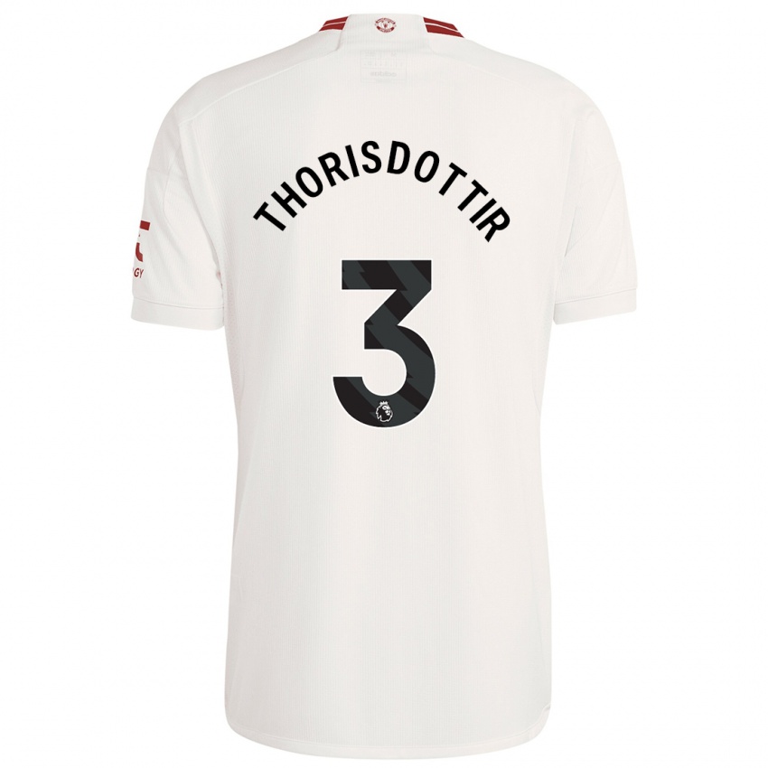 Criança Camisola Maria Thorisdottir #3 Branco Terceiro 2023/24 Camisa Brasil