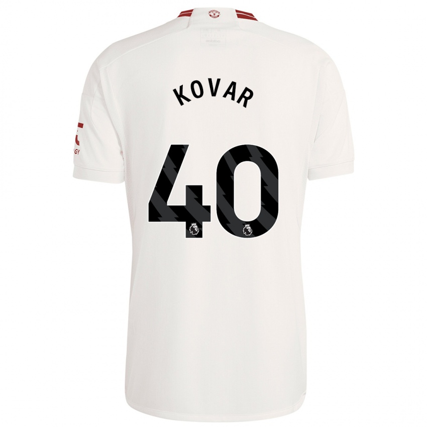 Criança Camisola Matej Kovar #40 Branco Terceiro 2023/24 Camisa Brasil