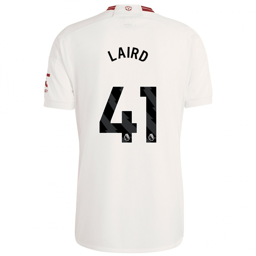 Criança Camisola Ethan Laird #41 Branco Terceiro 2023/24 Camisa Brasil