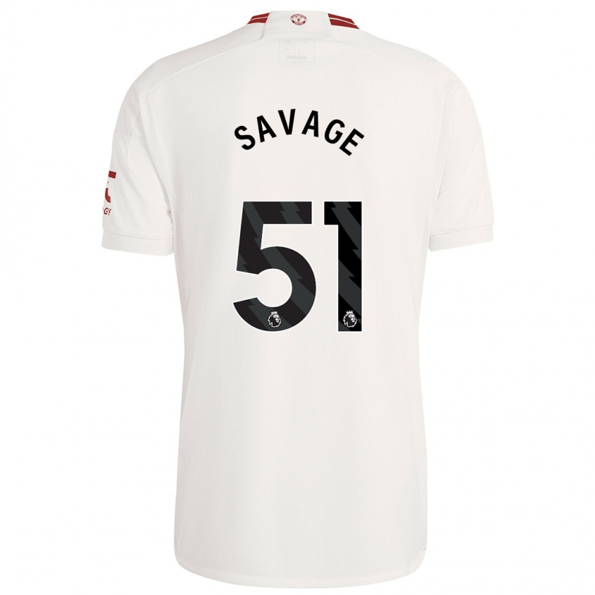 Criança Camisola Charlie Savage #51 Branco Terceiro 2023/24 Camisa Brasil