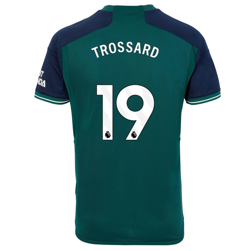 Criança Camisola Leandro Trossard #19 Verde Terceiro 2023/24 Camisa Brasil
