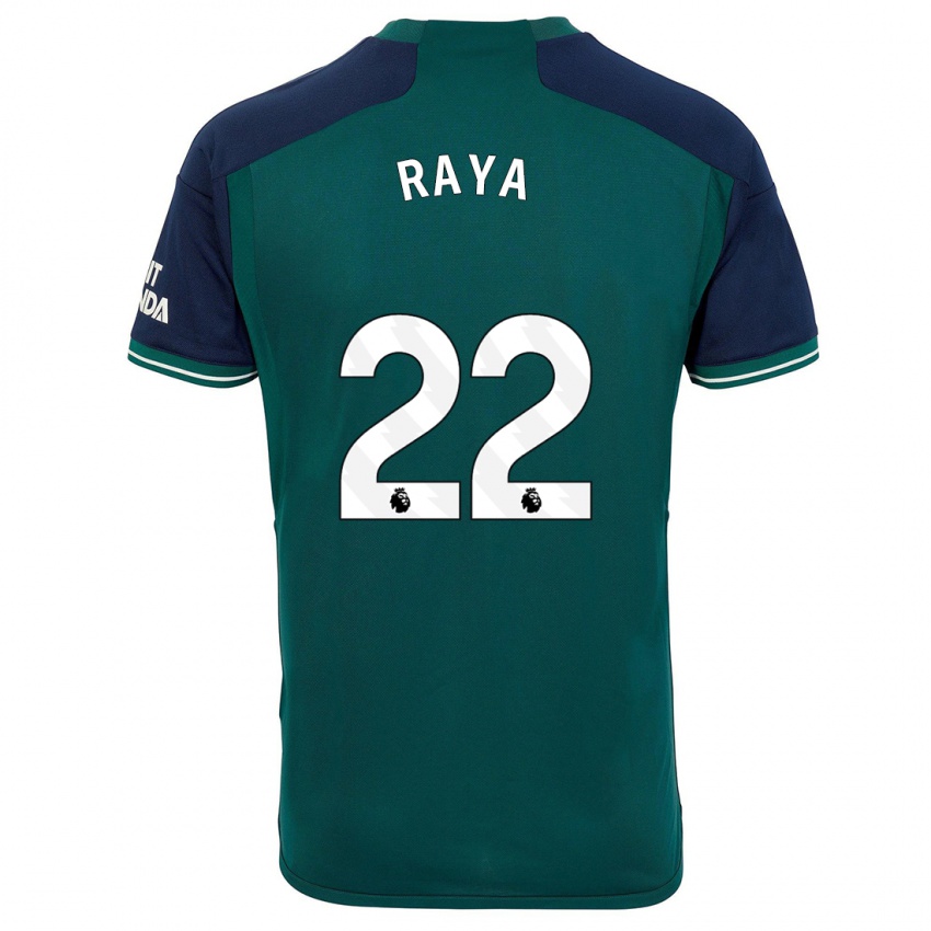 Criança Camisola David Raya #22 Verde Terceiro 2023/24 Camisa Brasil