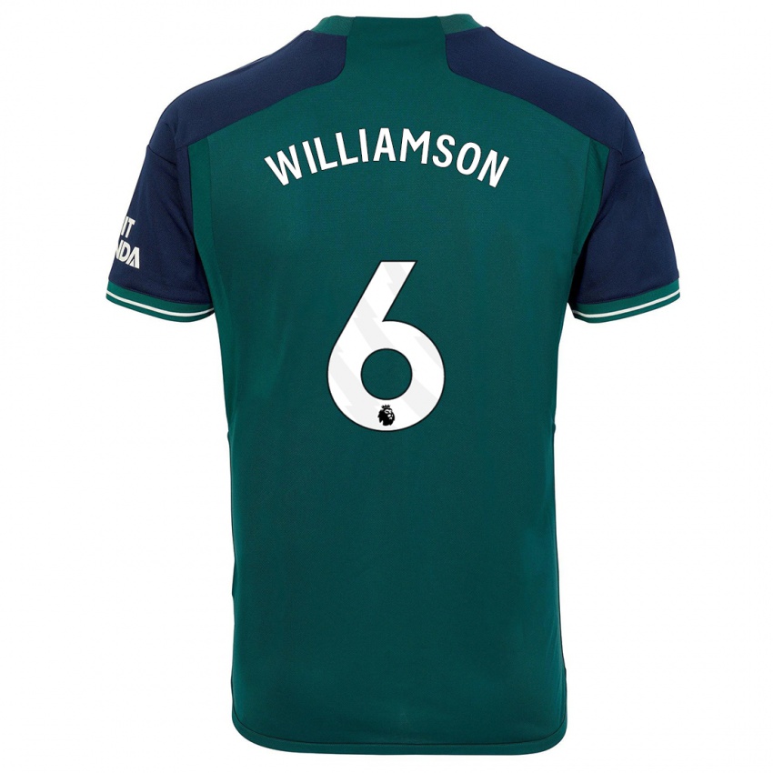 Criança Camisola Leah Williamson #6 Verde Terceiro 2023/24 Camisa Brasil