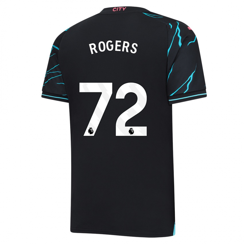 Criança Camisola Morgan Rogers #72 Azul Escuro Terceiro 2023/24 Camisa Brasil