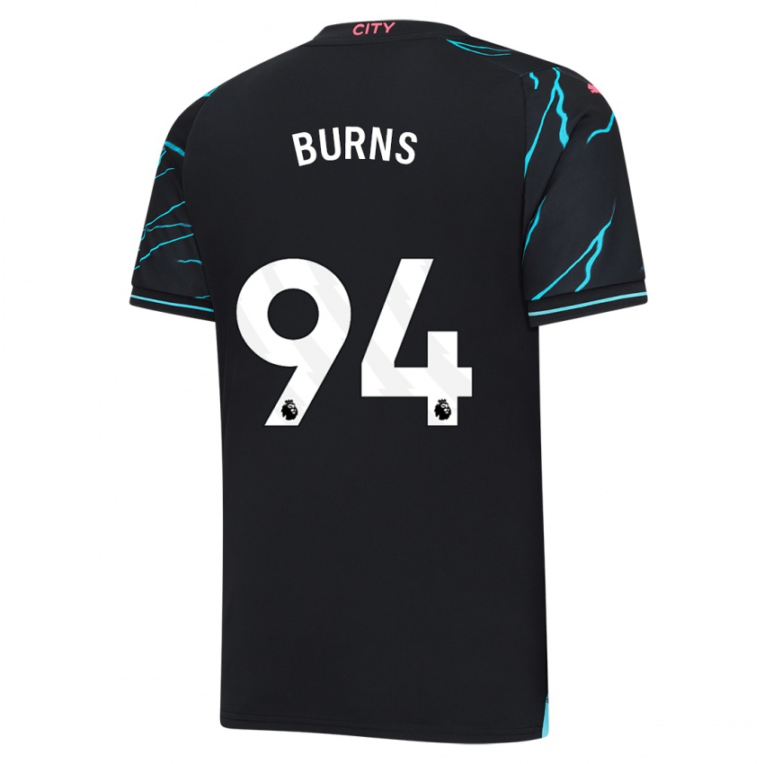 Criança Camisola Finley Burns #94 Azul Escuro Terceiro 2023/24 Camisa Brasil