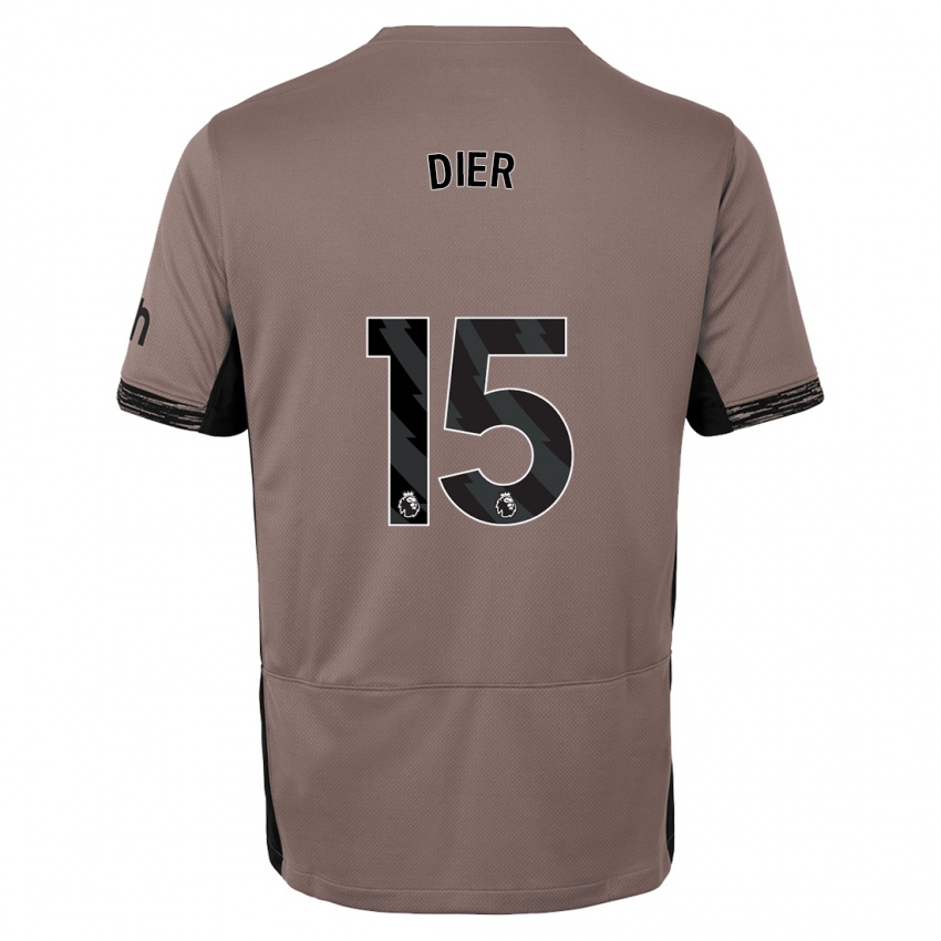 Criança Camisola Eric Dier #15 Bege Escuro Terceiro 2023/24 Camisa Brasil