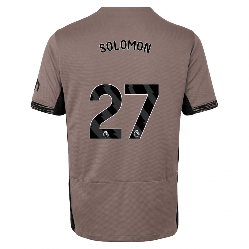 Criança Camisola Manor Solomon #27 Bege Escuro Terceiro 2023/24 Camisa Brasil