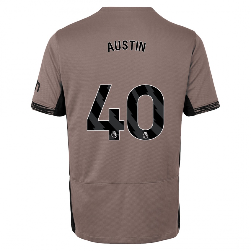 Criança Camisola Brandon Austin #40 Bege Escuro Terceiro 2023/24 Camisa Brasil